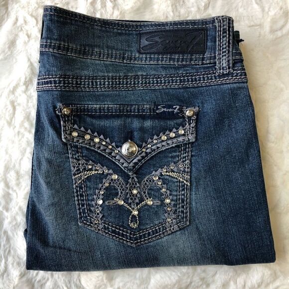 Seven7 NWT Gem Embellished Bootcut Jeans - Women’s16 - Picture 3 of 13